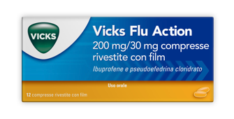 VICKS FLU ACTION*12CPR200+30MG - farmaciaverde.it