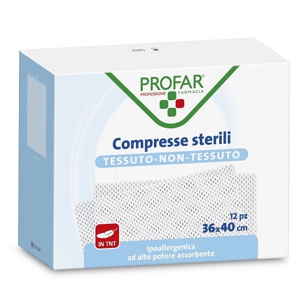 GARZA COMPRESSA TESSUTO NON TESSUTO 36X40 CM PROFAR - farmaciaverde.it
