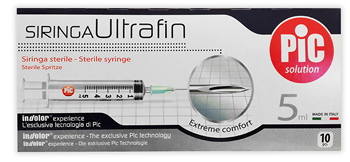 SIRINGA PIC ULTRAFINE 5 ML AGO 14 10 PEZZI - farmaciaverde.it