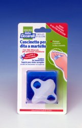 CUSCINETTO PER DITA A MARTELLO REALIZZATO IN GEL DI SILICONEBIANCO SEMITRASPARENTE SAGOMATA PER PROTEGGERE E DISTENDERE LE DITA CONTRATTE IGIENEPIEDE 2 PEZZI - farmaciaverde.it