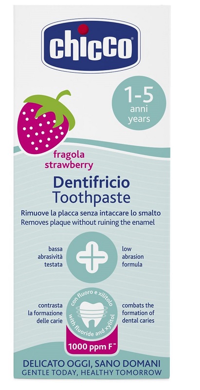 CHICCO DENTIFRICIO FRAGOLA 50 ML 12M+ CON FLUORO - farmaciaverde.it