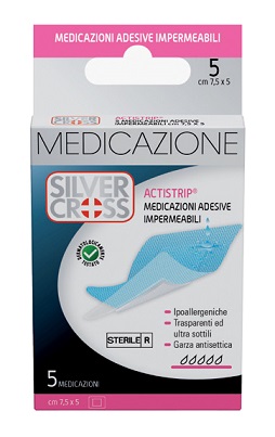 SILVER CROSS ACTISTRIP MEDICAZIONE ADESIVA 7,5X5 CM 5 PEZZI - farmaciaverde.it