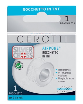 CEROTTO IN ROCCHETTO SILVER CROSS AIRPORE 2,5X500 CM 1 PEZZO - farmaciaverde.it
