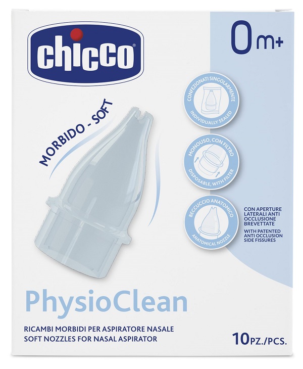 RICAMBI MORBIDI PER ASPIRATORE NASALE CHICCO PHYSIOCLEAN - farmaciaverde.it