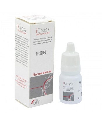ICROSS GOCCE OCULARI SOLUZIONE OFTALMICA ACIDO IALURONICO CROSS-LINKATO 0,2% 8 ML - farmaciaverde.it