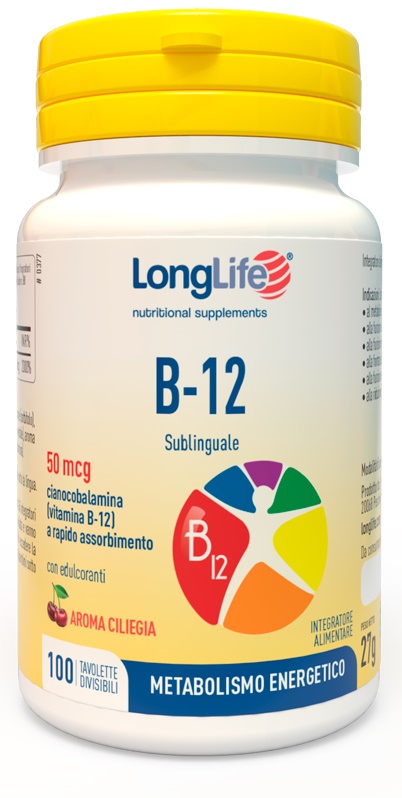LONGLIFE B12 50MCG SUBLINGUALE 100 TAVOLETTE - farmaciaverde.it