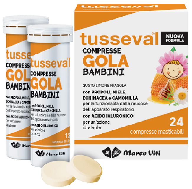 TUSSEVAL GOLA BAMBINI 24 COMPRESSE - farmaciaverde.it