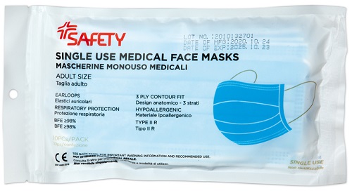 MASCHERINA CHIRURGICA 10 PEZZI - farmaciaverde.it