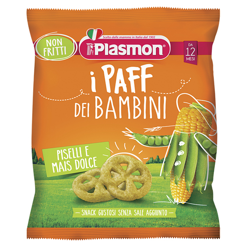 PLASMON DRY SNACK PAFF PISELLI-MAIS 15 G - farmaciaverde.it