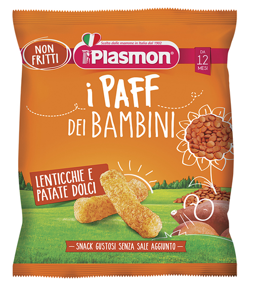 PLASMON DRY SNACK PAFF LENTICCHIE-PATATA DOLCE 15 G - farmaciaverde.it