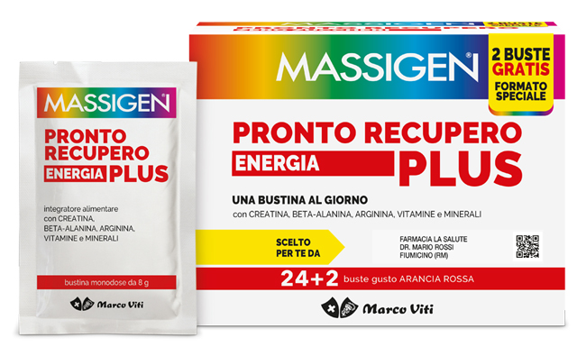 MASSIGEN PRONTO RECUPERO ENERGIA PLUS 24 BUSTINE + 2 BUSTINE - farmaciaverde.it