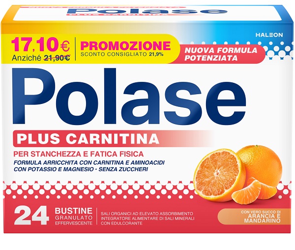 POLASE PLUS CARNITINA PROMO 24 BUSTINE GRANULATO EFFERVESCENTE DA 6,8 G - farmaciaverde.it