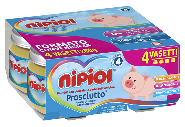 NIPIOL OMOGENEIZZATO PROSCIUTTO 4 X 80 G - farmaciaverde.it