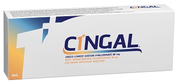 SIRINGA PRERIEMPITA INTRA ARTICOLARE CINGAL 4 ML 22MG/ML ACIDO RETICOLATO CON 4,5 MG/ML TRIAMCINOLONE ESACETONIDE - farmaciaverde.it