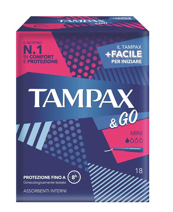 TAMPAX & GO MINI 18 PEZZI - farmaciaverde.it