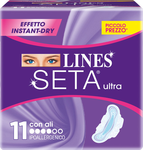 LINES SETA ULTRA ASSORBENTI CON ALI 11 PEZZI - farmaciaverde.it