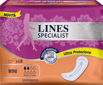 LINES SPECIALIST PANNOLONE MINI FARMA 18 PEZZI - farmaciaverde.it