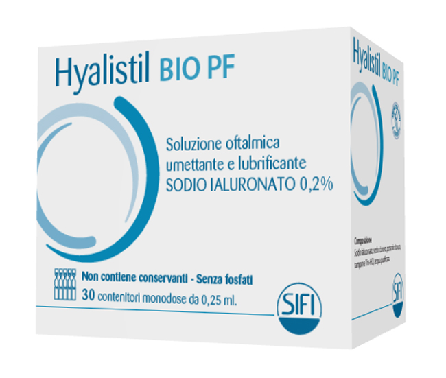 HYALISTIL BIO PF SOLUZIONE OFTALMICA PHOSPHATE FREE MONODOSE A BASE DI ACIDO IALURONICO 0,2% 30 FLACONCINI 0,25 ML - farmaciaverde.it