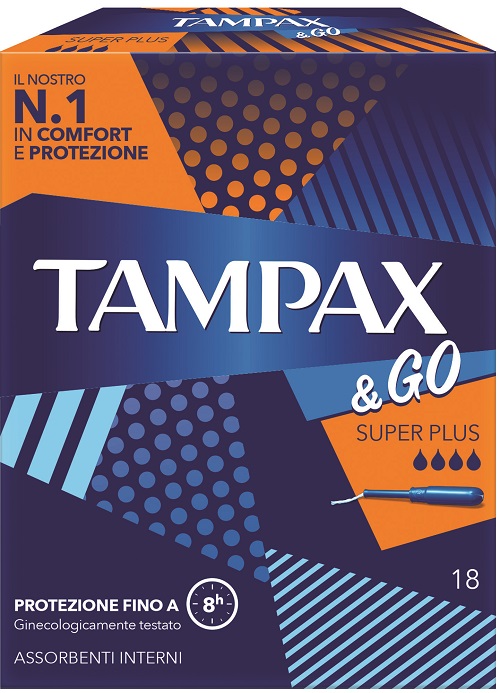 TAMPAX &GO ASSORBENTE INTERNO SUPER PLUS 18 PEZZI - farmaciaverde.it