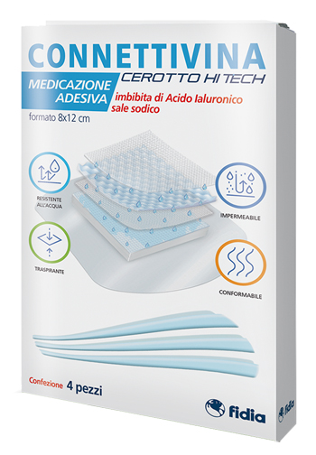 CEROTTO CONNETTIVINA HITECH 8 X 12 CM 4 PEZZI - farmaciaverde.it