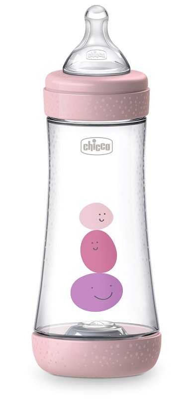CHICCO BIBERON PERFECT 5 GIRL 300 ML IN SILICONE 3 FORI - farmaciaverde.it