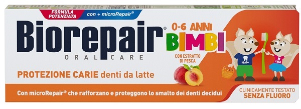 BIOREPAIR ORAL CARE KIDS 0-6 ANNI DENTI DA LATTE DENTIFRICIO CON ESTRATTO DI PESCA 50 ML - farmaciaverde.it