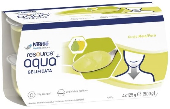 RESOURCE AQUA ACQUA GELIFICATA+APPLEPEAR CUP 6 4X125 G - farmaciaverde.it