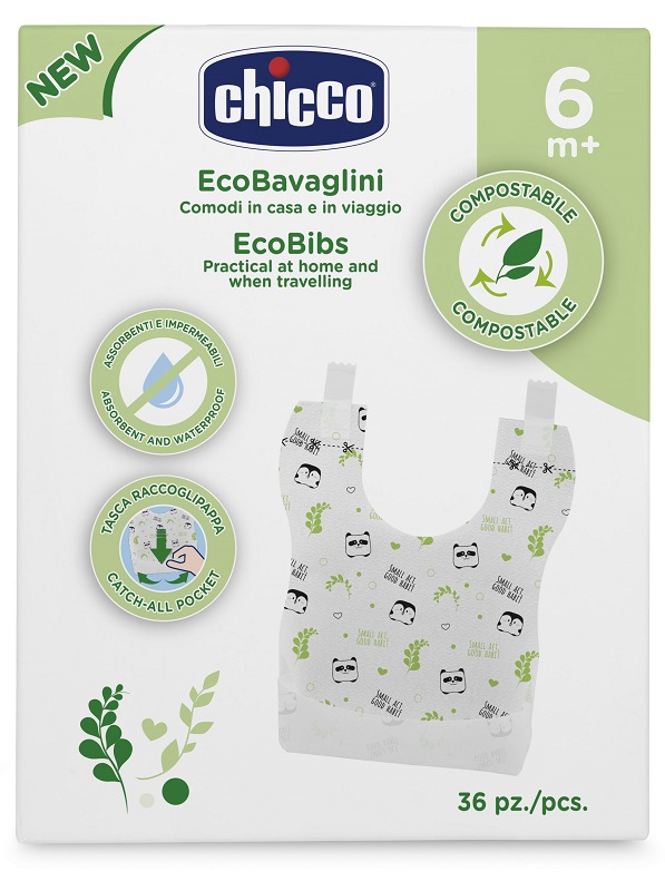 CHICCO BAVAGLINI MONOUSO COMPOSTABILI 36 PEZZI - farmaciaverde.it