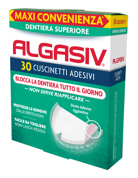 ALGASIV ADESIVO PER PROTESI DENTARIA SUPERIORE 30 PEZZI - farmaciaverde.it
