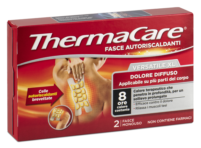 FASCIA AUTORISCALDANTE VERSATILE THERMACARE XL 2 PEZZI - farmaciaverde.it