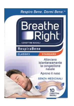 CEROTTI NASALI BREATHE RIGHT CLASSICI 10 PEZZI - farmaciaverde.it