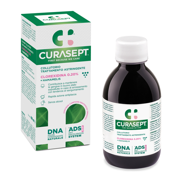 CURASEPT COLLUTORIO ADS DNA TRATTAMENTO ASTRINGENTE 200 ML + CAMPIONE OMAGGIO DENTIFRICIO ASTRINGENTE 6 ML - farmaciaverde.it