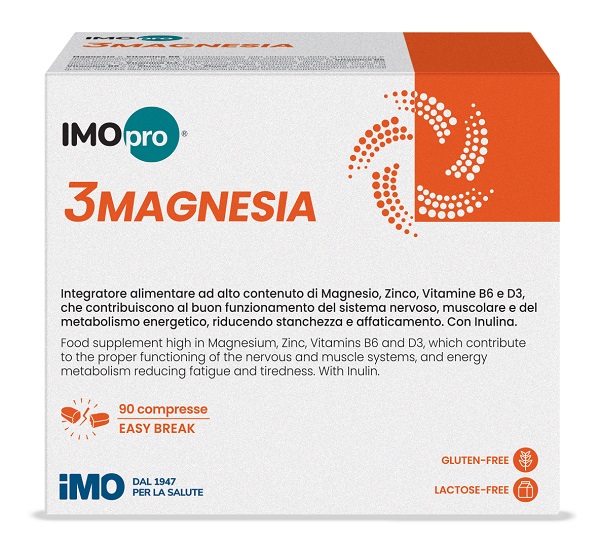 IMOPRO 3 MAGNESIA 90 COMPRESSE DA 1,35 G SENZA GLUTINE SENZA LATTOSIO - farmaciaverde.it