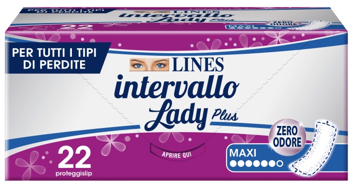 PROTEGGISLIP LINES INTERVALLO LADY PLUS MAXI 22 PEZZI - farmaciaverde.it