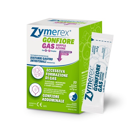ZYMEREX GONFIORE GAS DOPPIA AZIONE CON S+E COMPLEX 20 BUSTINE MONODOSE DA 2 G - farmaciaverde.it