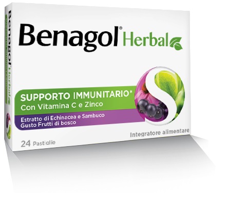 BENAGOL HERBAL FRUTTI DI BOSCO 24 PASTIGLIE - farmaciaverde.it