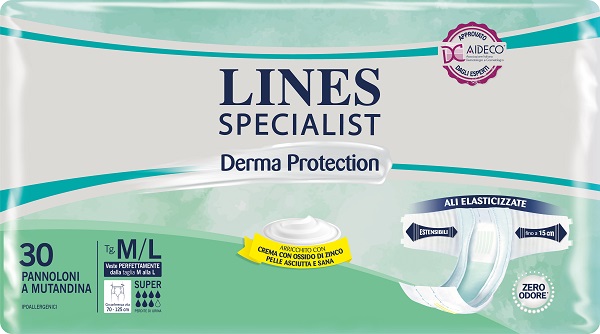 PANNOLONE A MUTANDINA LINES SPECIALIST DERMA SUPER M/L 30 PEZZI - farmaciaverde.it