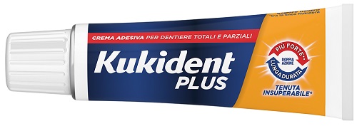 KUKIDENT PLUS DOPPIA AZIONE TENUTA INSUPERABILE CREMA ADESIVA DENTIERE 65 G - farmaciaverde.it