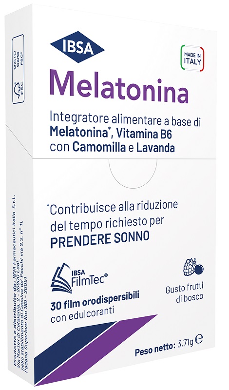 MELATONINA IBSA 30 FILM ORALI - farmaciaverde.it