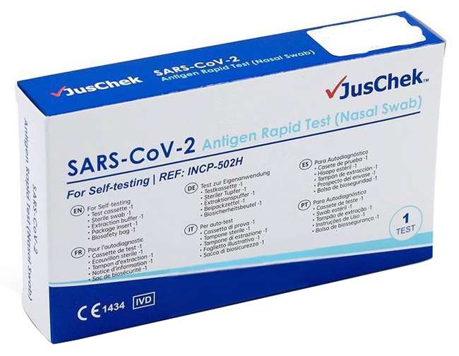 TEST ANTIGENICO RAPIDO COVID-19 JUSCHEK AUTODIAGNOSTICO DETERMINAZIONE QUALITATIVA ANTIGENI SARS-COV-2 IN TAMPONI NASALI MEDIANTE IMMUNOCROMATOGRAFIA - farmaciaverde.it