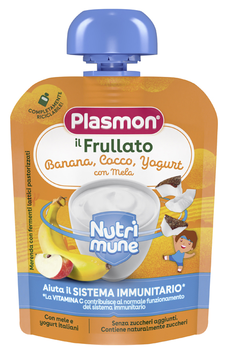 PLASMON NUTRI-MUNE BANANA/COCCO/YOGURT CON MELA 85 G - farmaciaverde.it