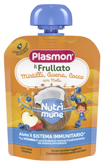 PLASMON NUTRI-MUNE MIRTILLO/AVENA/COCCO CON MELA 85 G - farmaciaverde.it