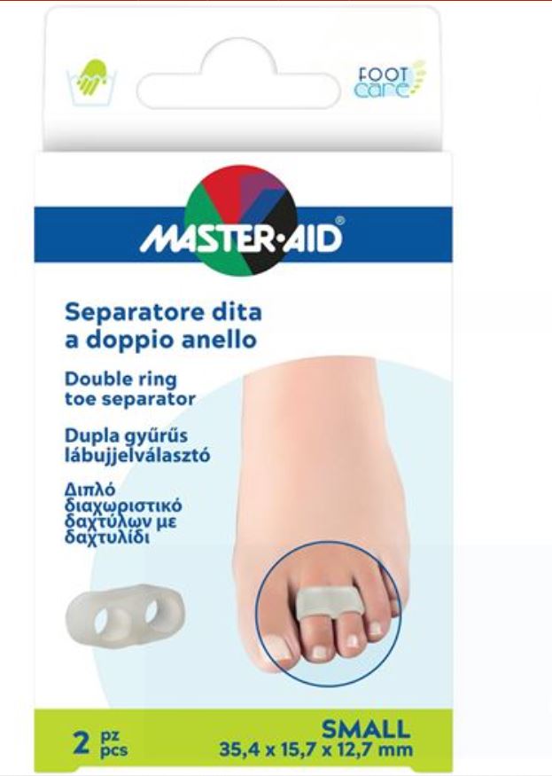 SEPARATORE DITA MASTER-AID FOOTCARE CON ANELLO DOPPIO SMALL 2 PEZZI C10 - farmaciaverde.it