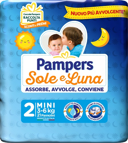 PAMPERS SOLE LUNA MIDINI 21 PEZZI - farmaciaverde.it