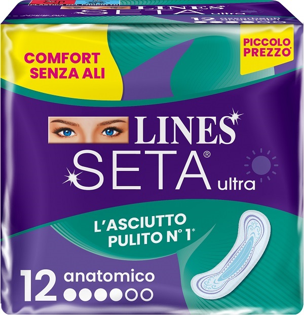 LINES SETA ULTRA ASSORBENTI ANATOMICO DWCT 12 PEZZI - farmaciaverde.it