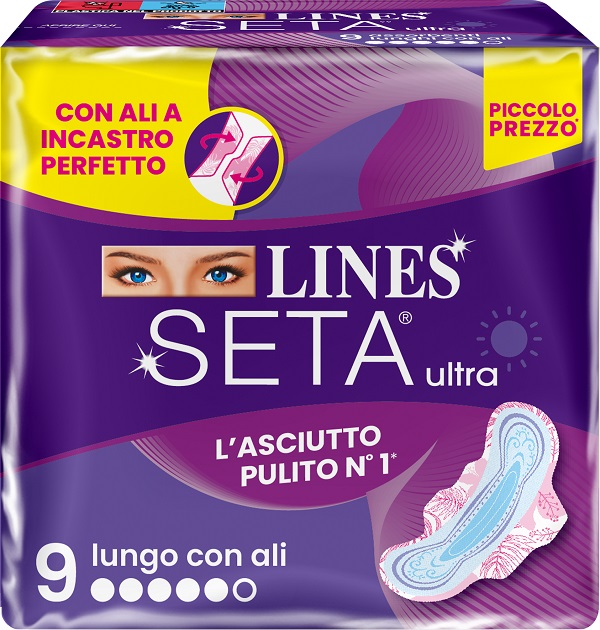 LINES SETA ULTRA ASSORBENTI LUNGO ALI DWCT 9 PEZZI - farmaciaverde.it