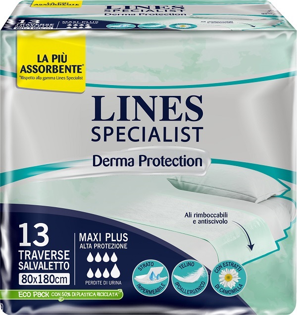 TRAVERSA PER INCONTINENZA LINES SPECIALIST DERM AP 80X180 13 PEZZI - farmaciaverde.it