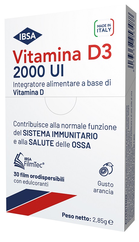 VITAMINA D3 IBSA 2000 UI 30 FILM ORODISPERSIBILI - farmaciaverde.it