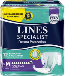 PANNOLONE MUTANDINA LINES SPECIALIST DERM AP L 12 PEZZI - farmaciaverde.it