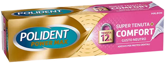 CREMA ADESIVA PROTESI DENTALI POLIDENT POWER MAX SUPER TENUTA+COMFORT 40 G - farmaciaverde.it